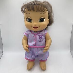 Baby Alive Lulu Achoo Doll Brown Hair Green Eyes Sneezing Nose Interactive Sick